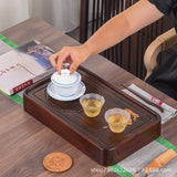 Tea tray Household tray Imitation ebony bamboo tray Tea ceremony tea table Kung fu tea set Tea tray Japanese modern tea plate