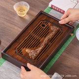 Tea tray Household tray Imitation ebony bamboo tray Tea ceremony tea table Kung fu tea set Tea tray Japanese modern tea plate